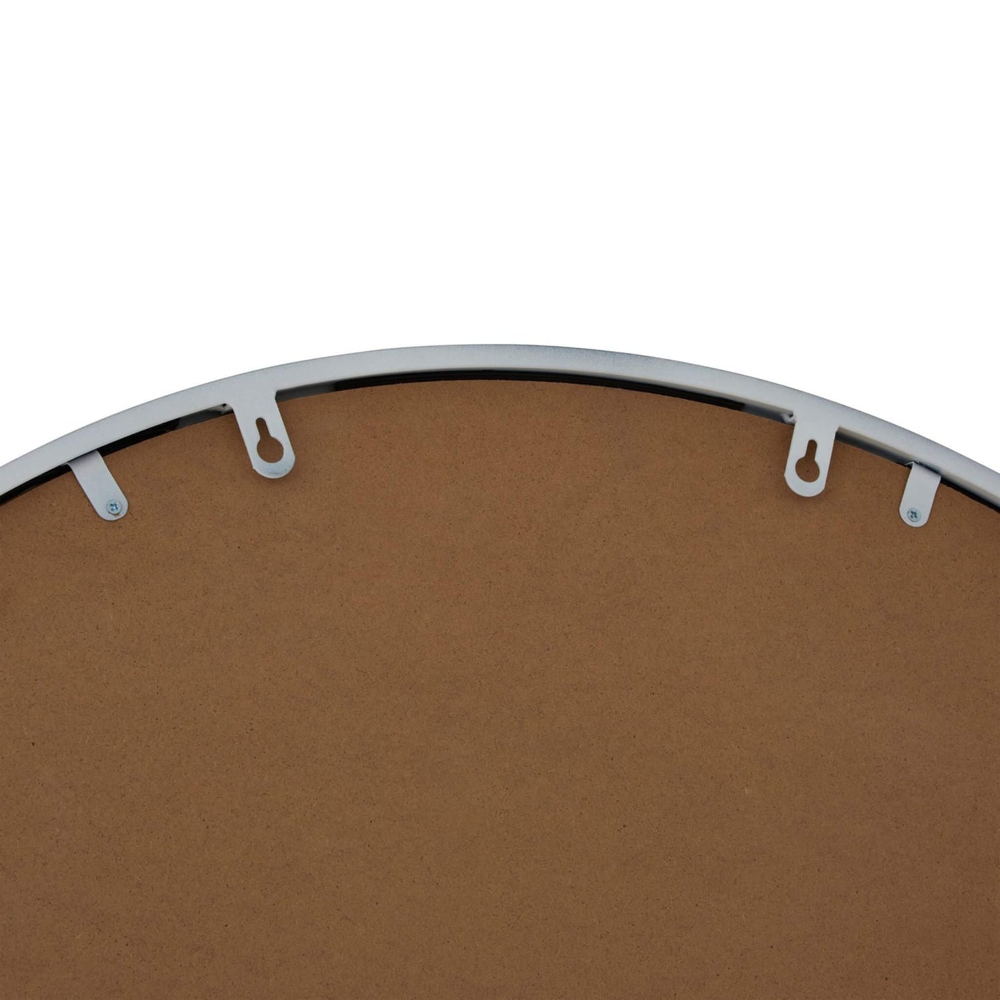 Arched Window White Leaner Mirror Hanging Detail