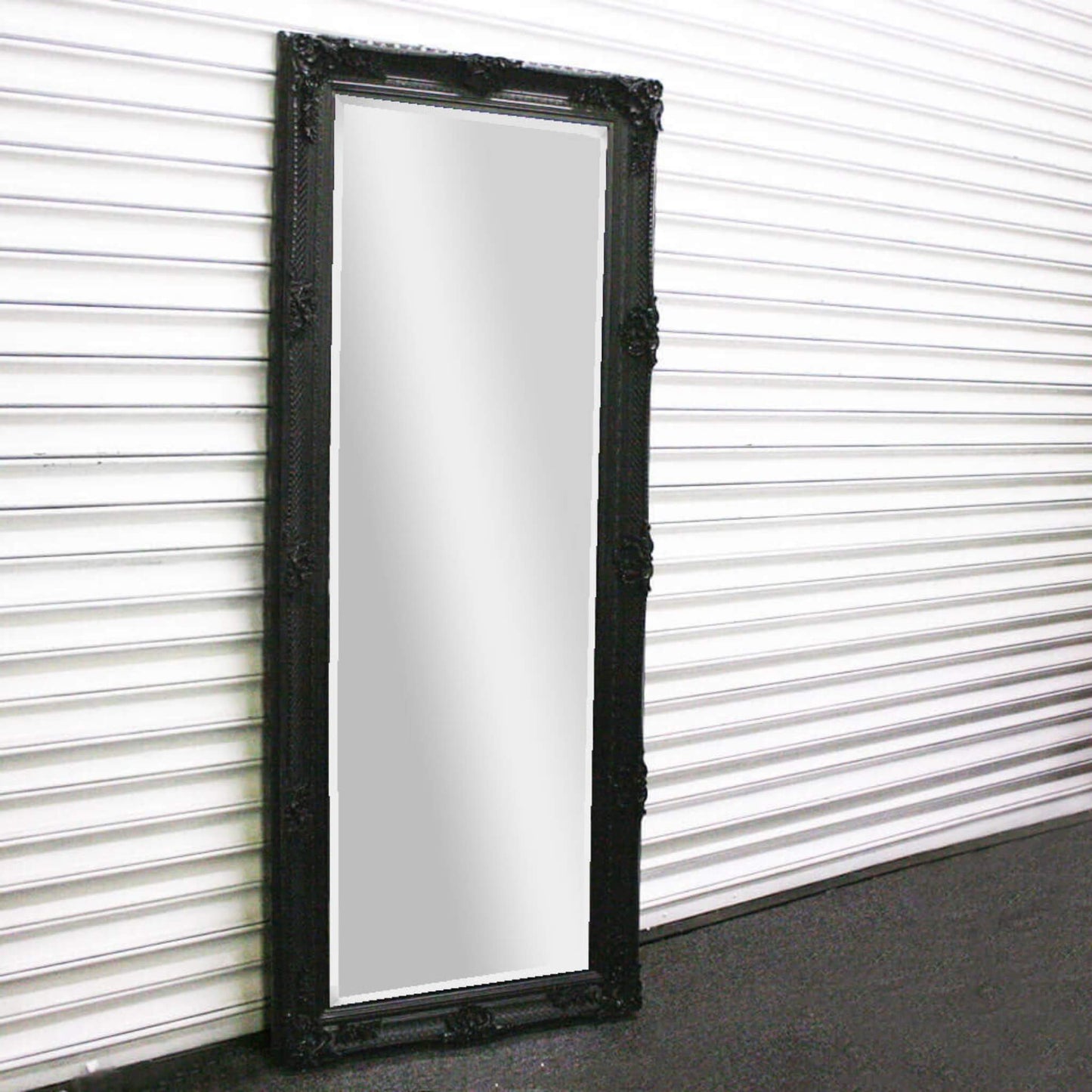 Chelsea Leaner Floor Mirror in Black