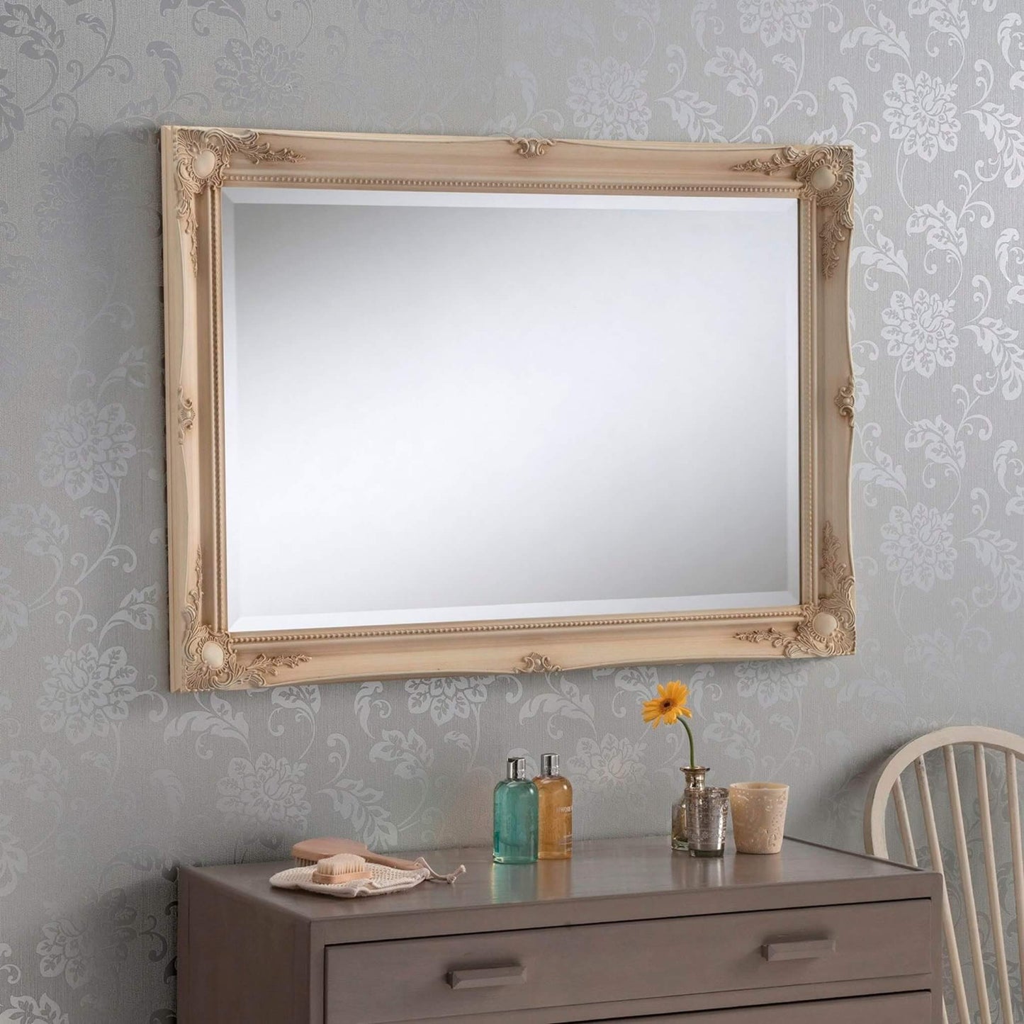 Cheval Wall Mirror in Ivory