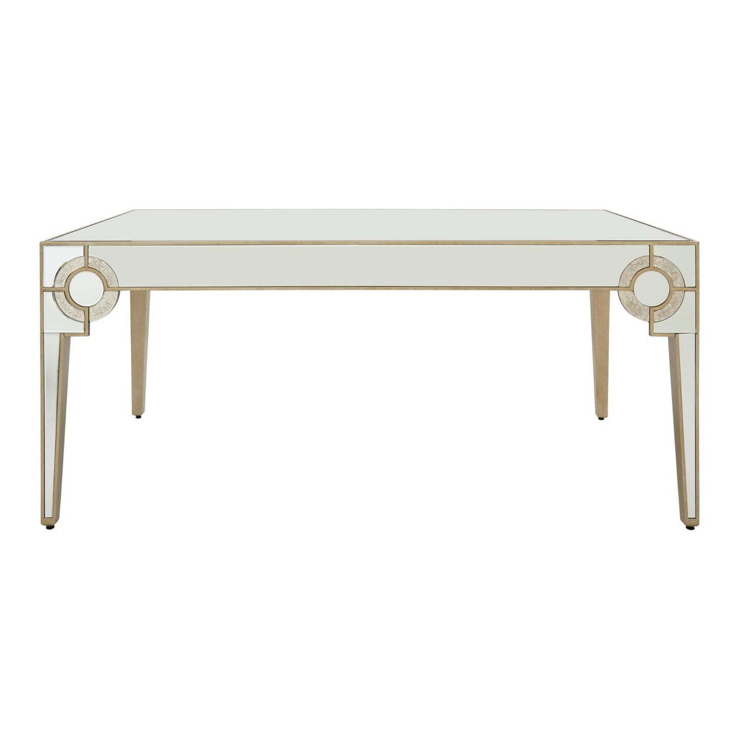 Circles of Elegance Mirrored Dining Table Lateral View