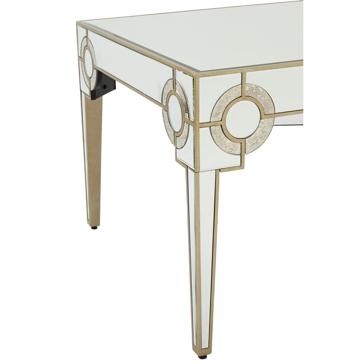 Circles of Elegance Mirrored Dining Table Legs
