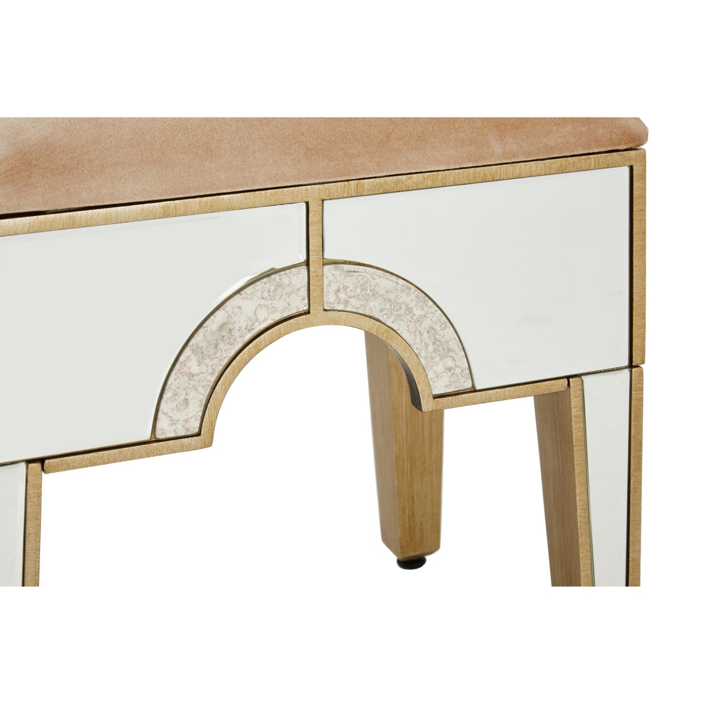 Circles of Elegance Mirrored Stool Circle Detail
