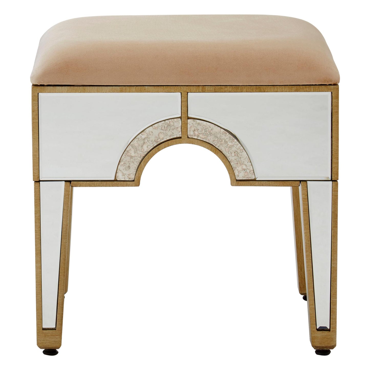 Circles of Elegance Mirrored Stool Other Side View