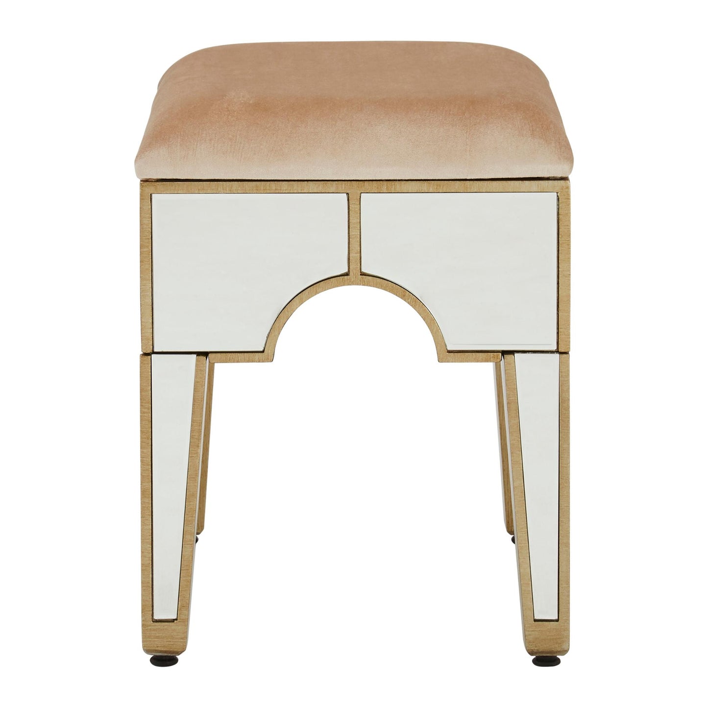 Circles of Elegance Mirrored Stool Side View