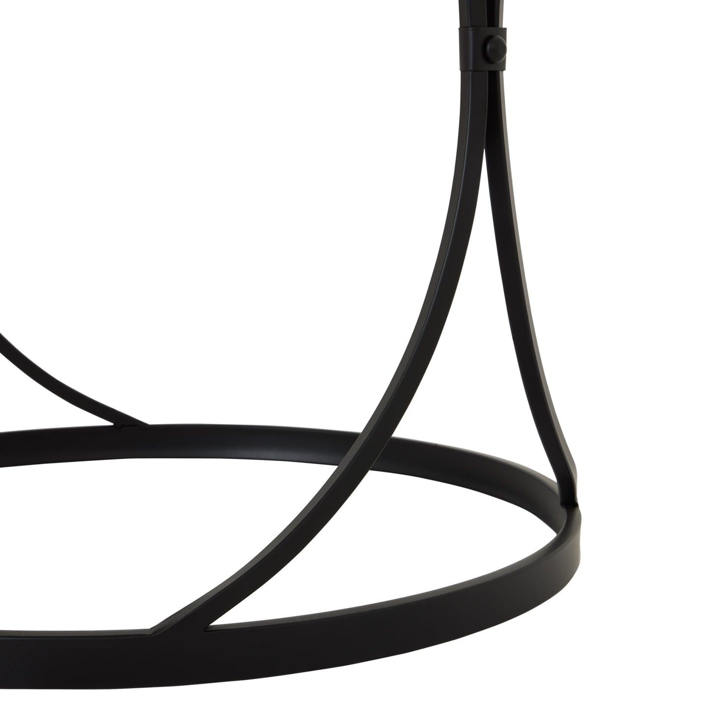 Concave Black Mirrored Side Tables Mirror Metal Detail Legs