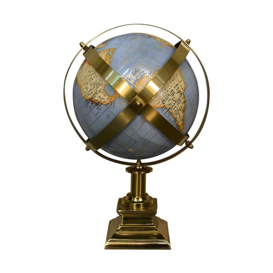 Desk Globe with Vintage Gold Frame Cross design
