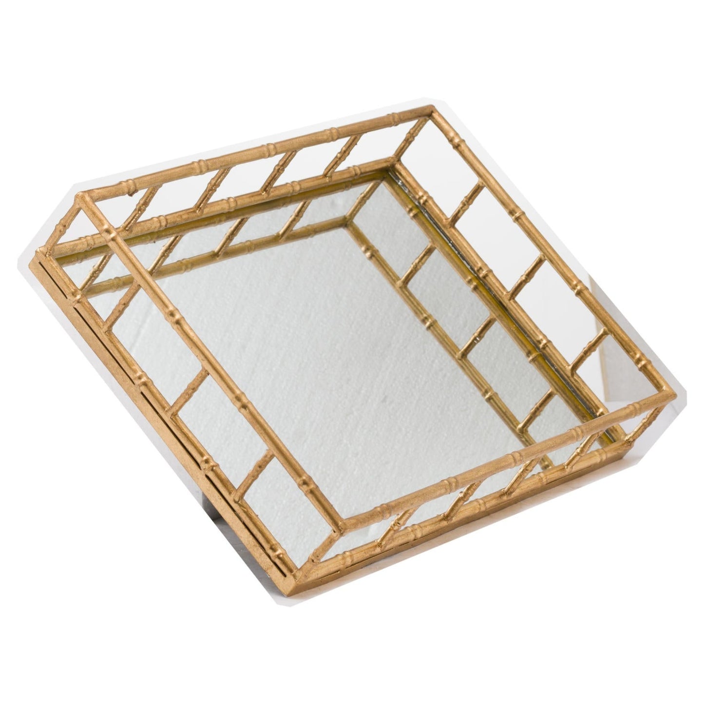 Detailed Rectangular Mirrored Trays - smaller version