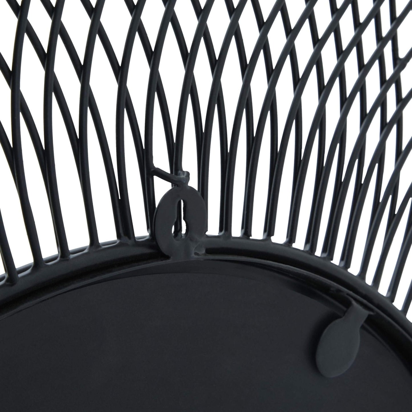 Rio Black Large Wire Mirror Hanging Detail