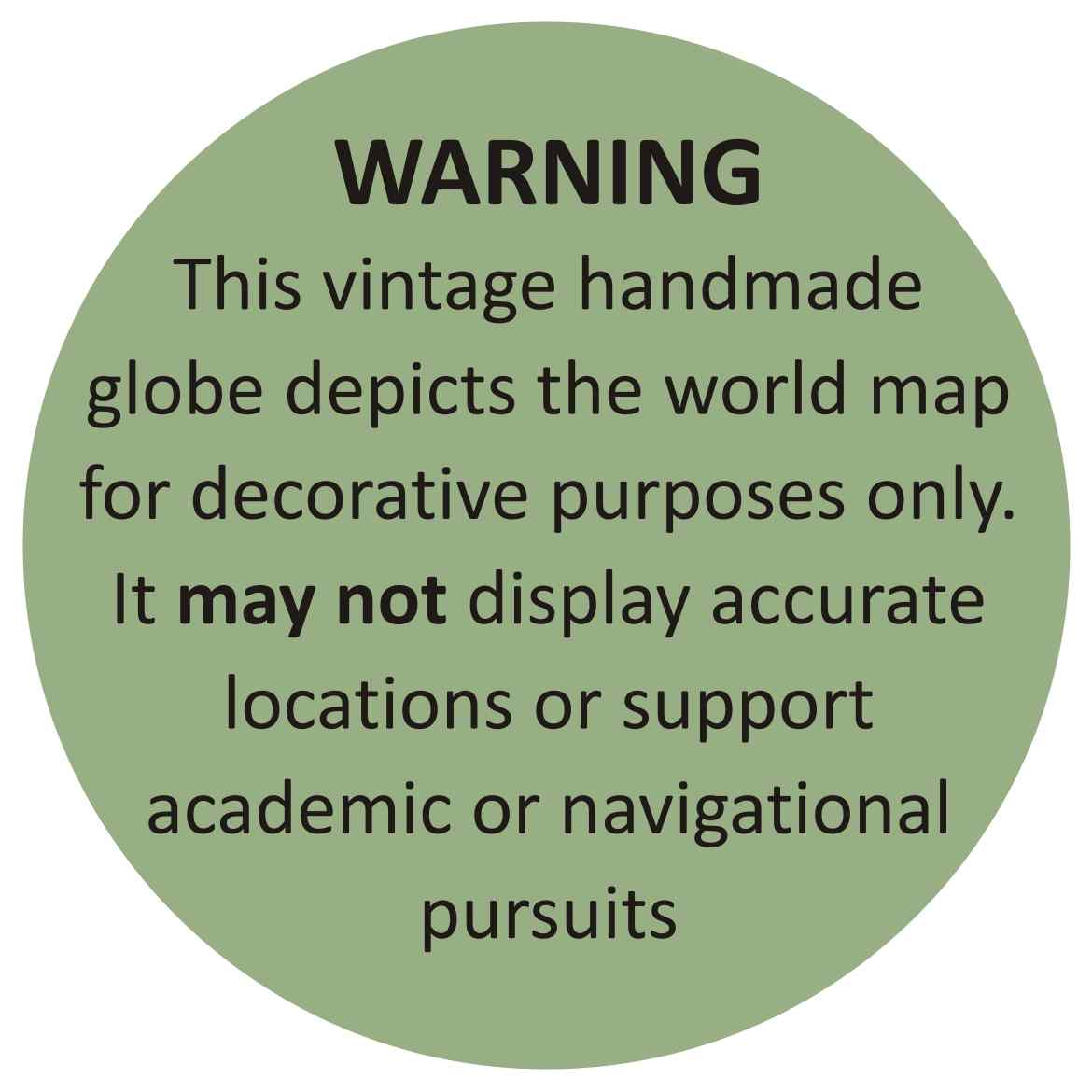 WARNINGONGLOBES Chrome and Brass