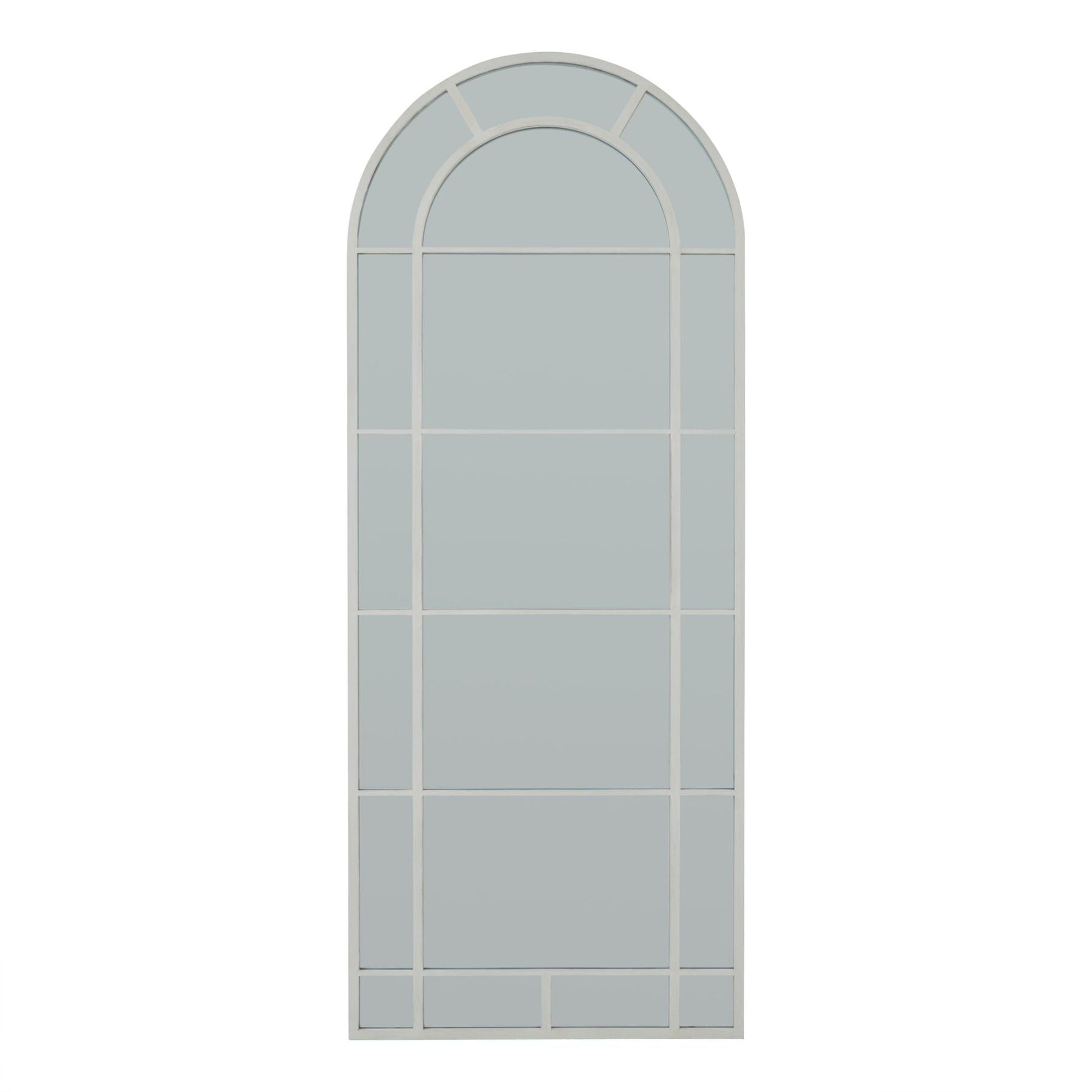  Arched Window White Leaner Mirror 