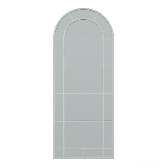  Arched Window White Leaner Mirror 