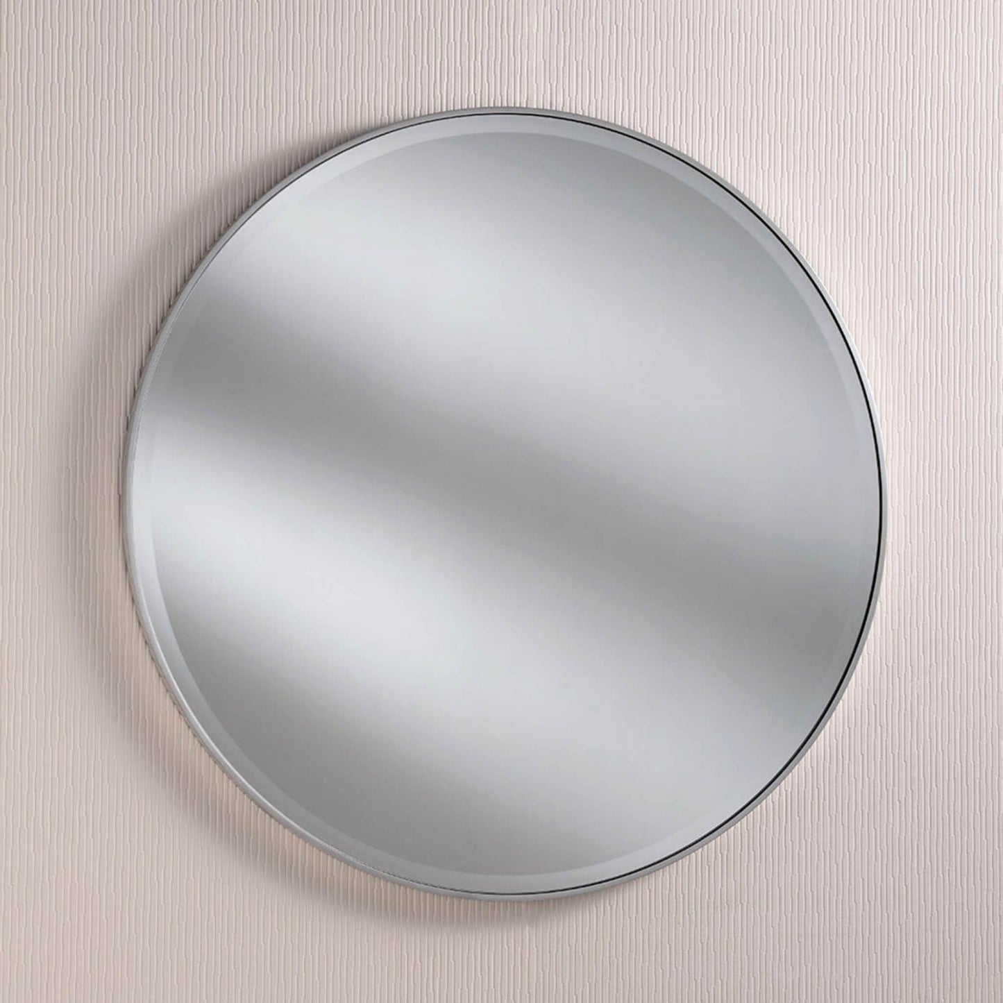 Camden Round Circle Mirror Silver