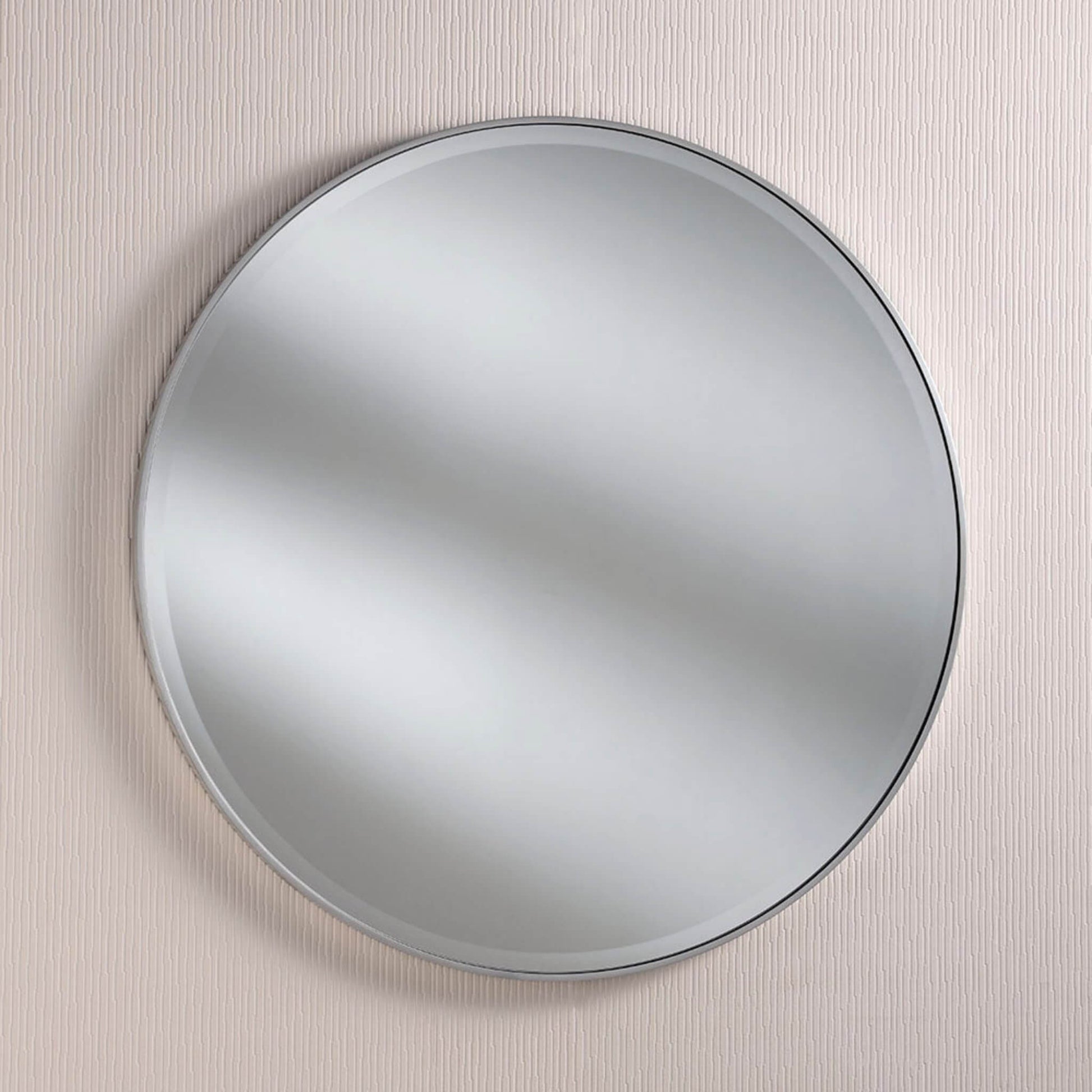 Camden Round Circle Mirror Silver