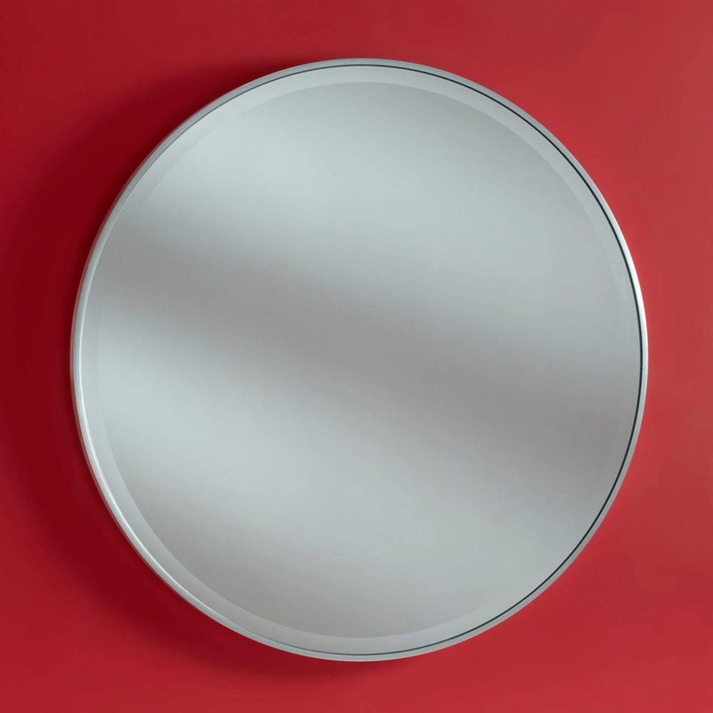 Camden Round Circle Mirror silver