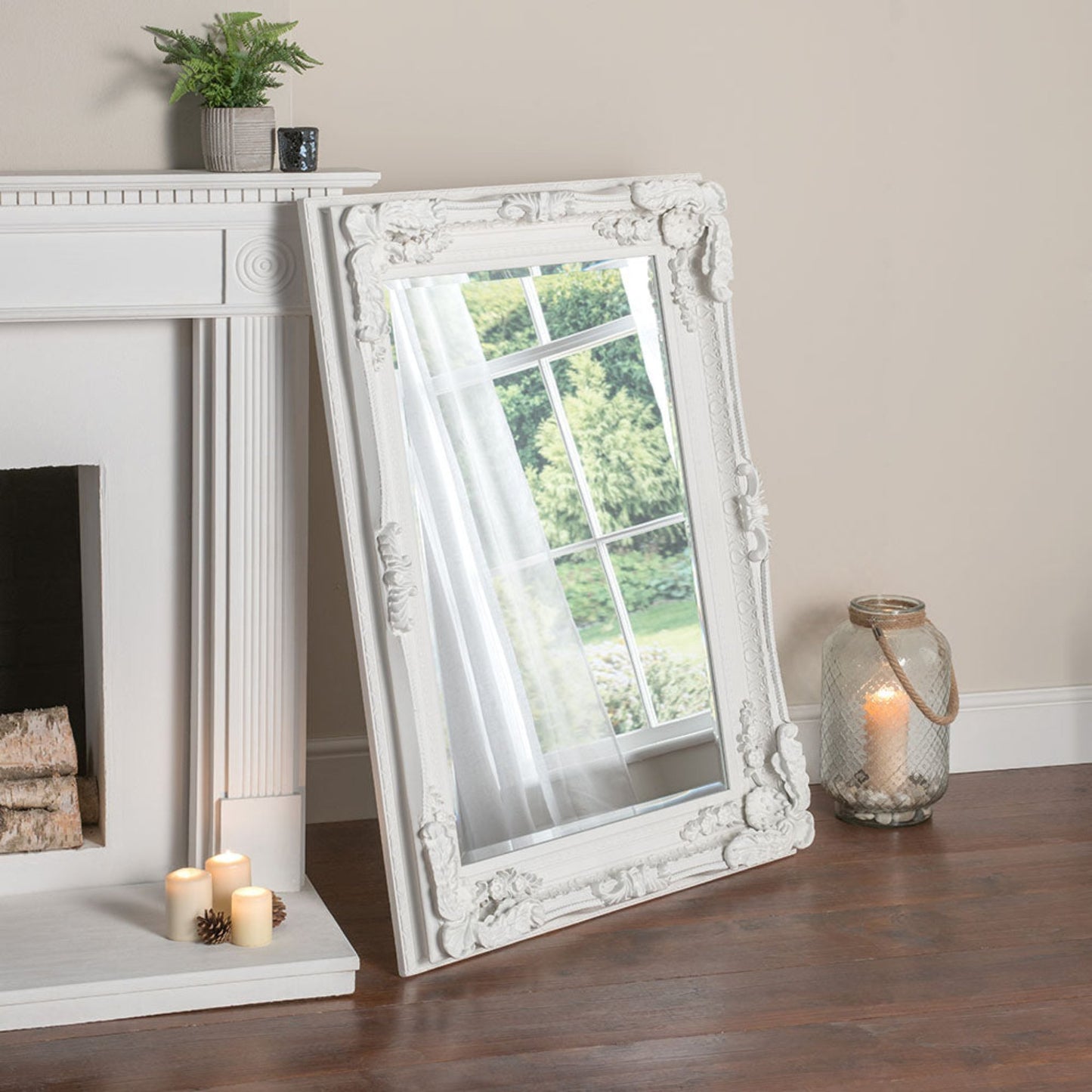 Chantelle Baroque Mirror in White