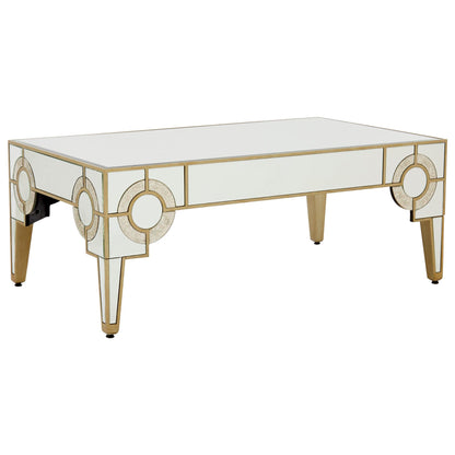 Circles of Elegance Mirrored Coffee Table