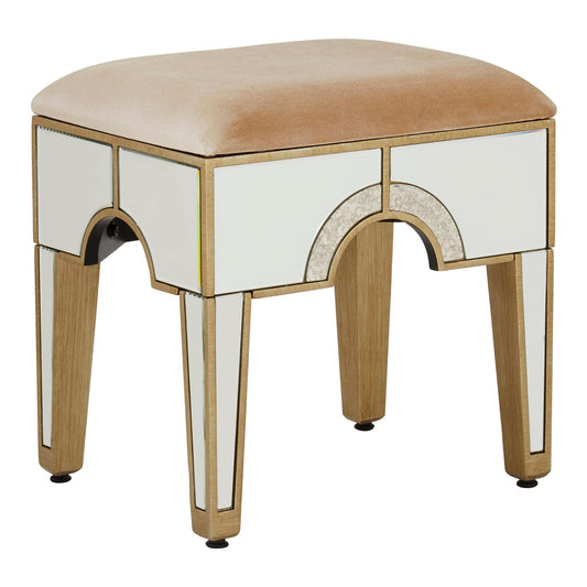 Circles of Elegance Mirrored Stool