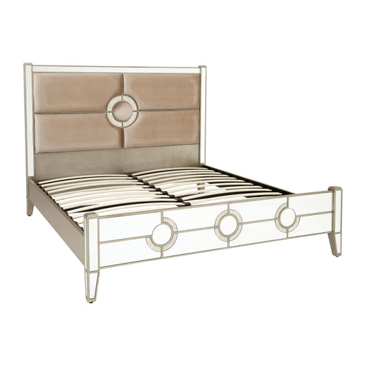 Circles of Elegance Mirrored Super King Size Bed Frame