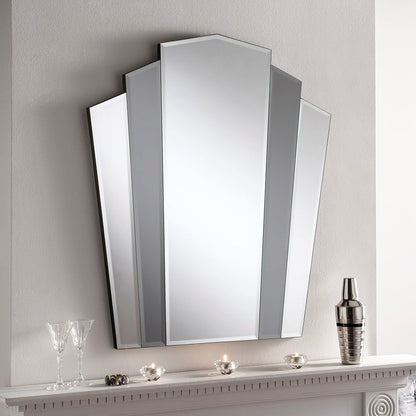 Contemporary Grey Mirror 80cm x 90cm in Room