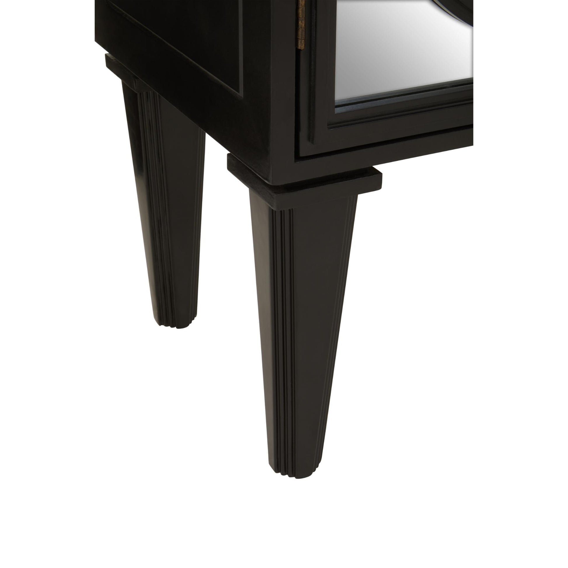 Convex_Mirror_Black_Classic_Lattice_Overlay_Sideboard_Elegant_Leg_Detail