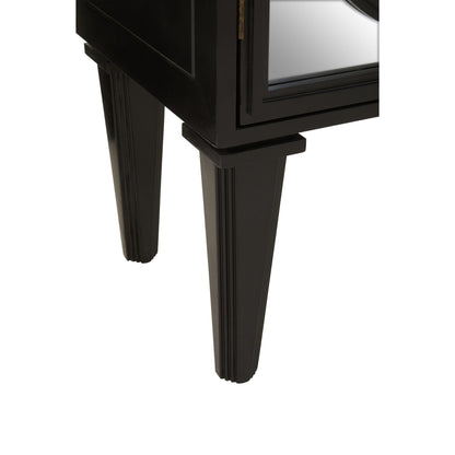 Convex_Mirror_Black_Classic_Lattice_Overlay_Sideboard_Elegant_Leg_Detail