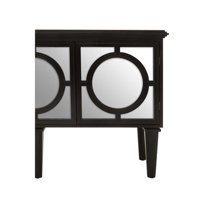 Convex_Mirror_Black_Classic_Lattice_Overlay_Sideboard_Lattice_Overlay_Close_up