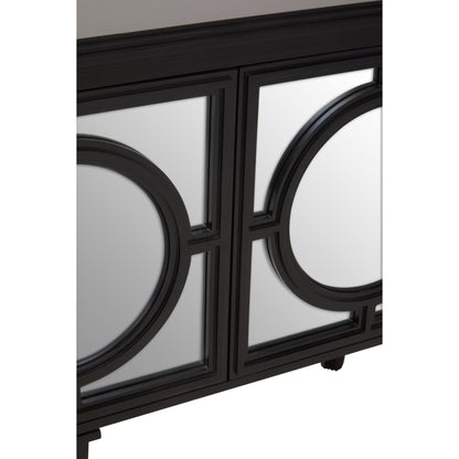 Convex_Mirror_Black_Classic_Lattice_Overlay_Sideboard_Lattice_Overlay_Detail