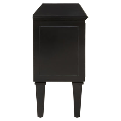 Convex_Mirror_Black_Classic_Lattice_Overlay_Sideboard_Side_View