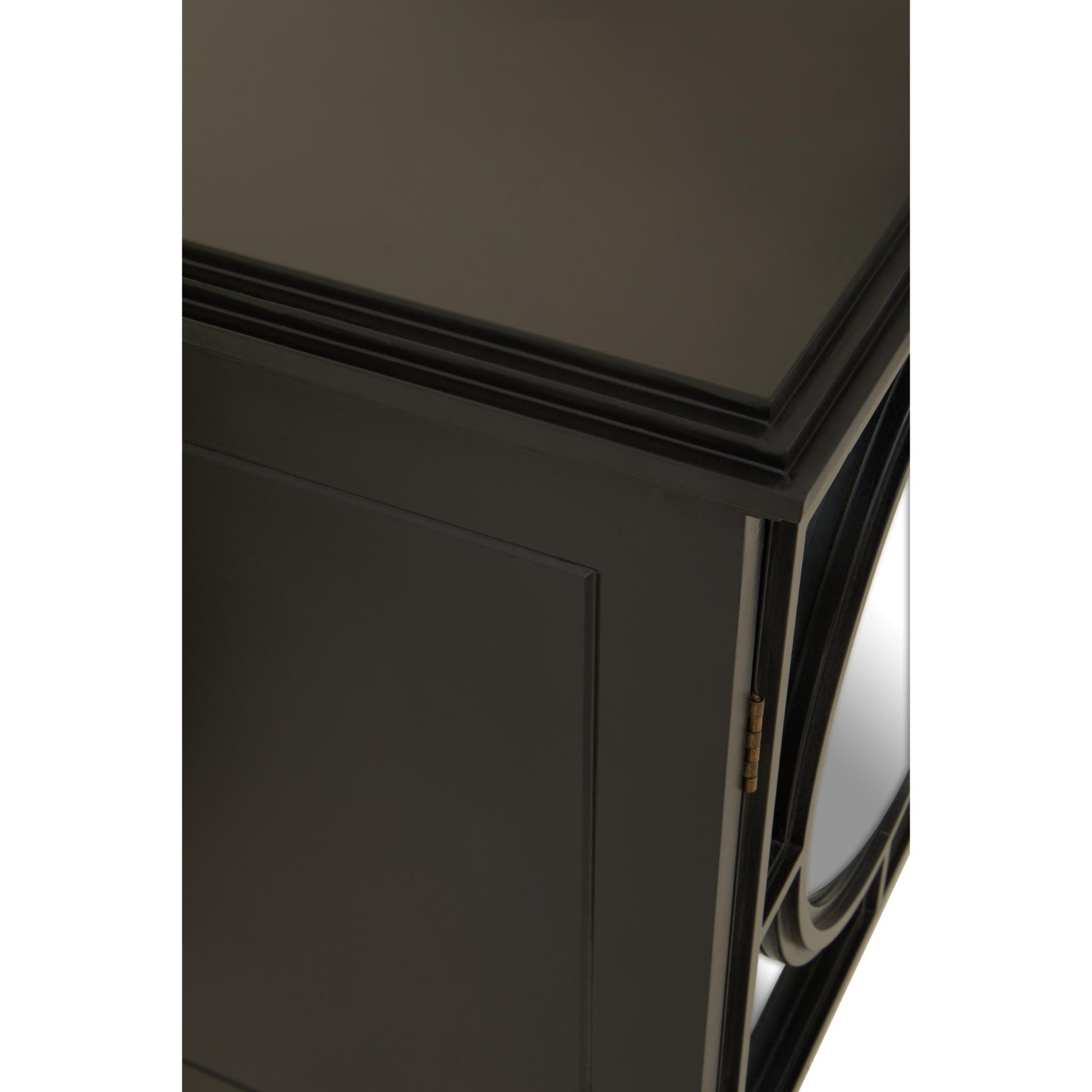 Convex_Mirror_Black_Classic_Lattice_Overlay_Sideboard_Top_View