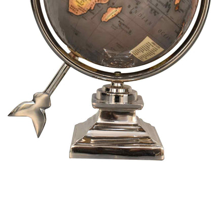 Cupid Style Desk Globe Chrome Base Detail