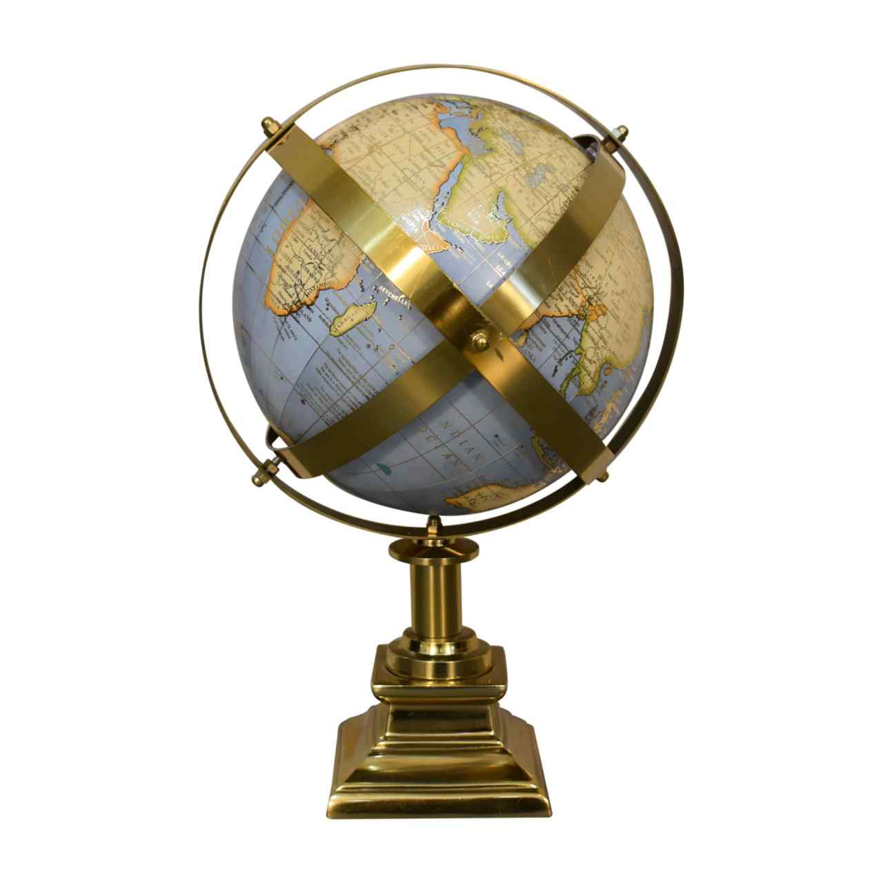 Desk Globe with Vintage Gold Frame