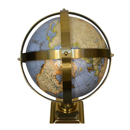 Desk Globe with Vintage Gold Frame Top View