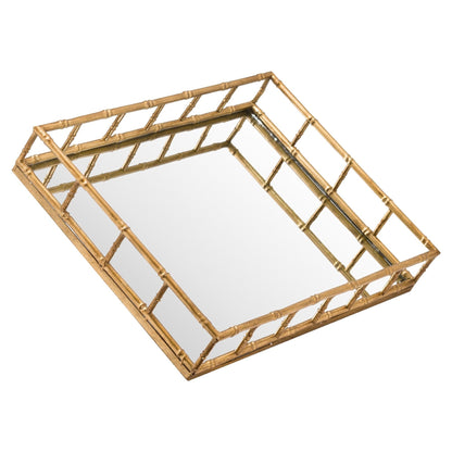 Detailed Rectangular Mirrored Trays