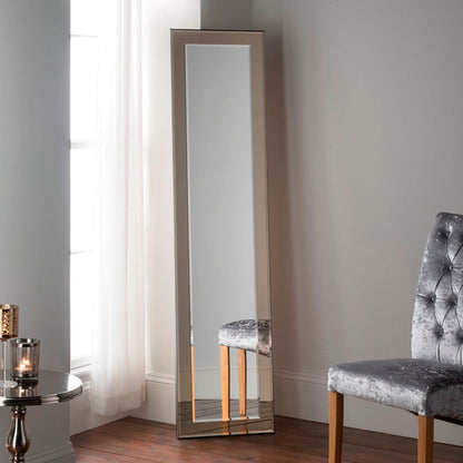 Frameless Tall Slim Elisa Mirror in Bronze