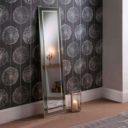 Frameless Tall Slim Elisa Mirror in Grey Lifestyle photo