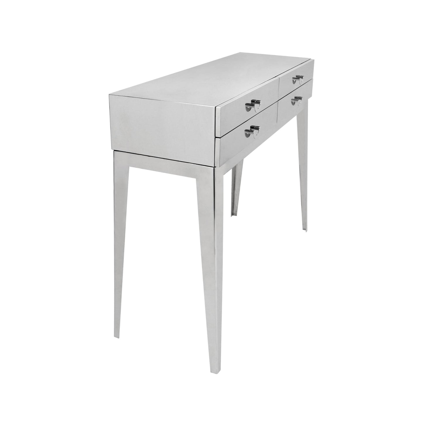 Industrial Chic 4 Drawer Console Table Side View