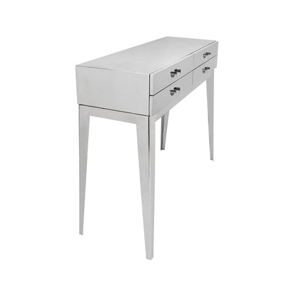 Industrial Chic 4 Drawer Console Table Side View
