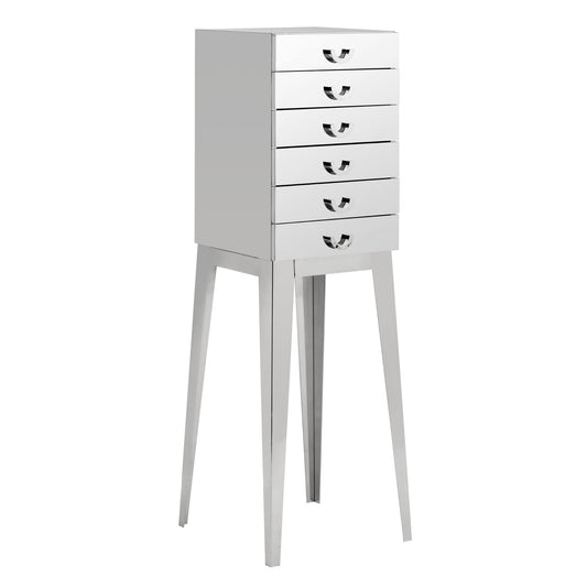 Industrial Chic Polished Chest of Drawers Front View