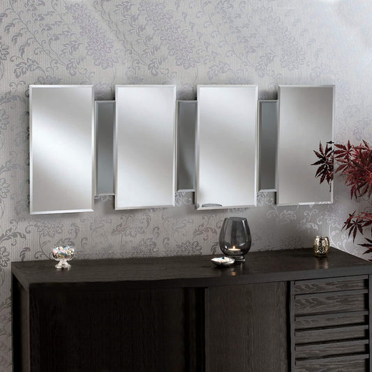 Mars Panelled Mirror Range Grey 7 panels