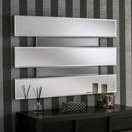 Modern Grey Bars Mirror