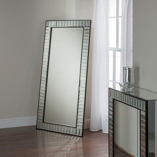 St. Tropez Mirror Leaner and Console table in black