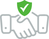 Image of a trust badge for customer service