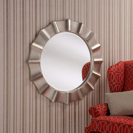 Large Round Champagne Mirror
