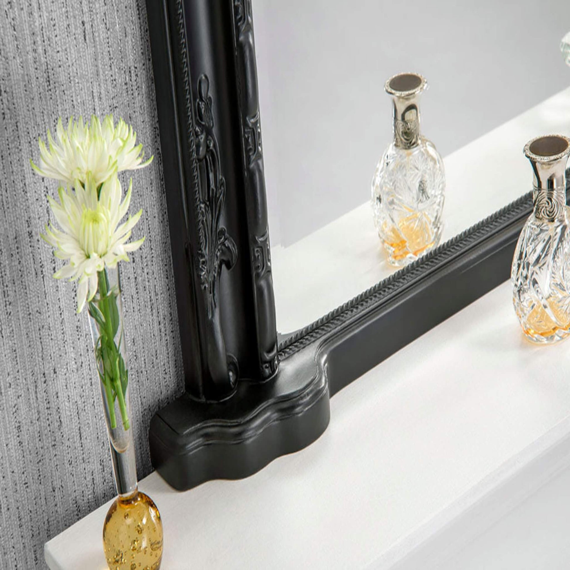Windsor OverMantle Mirror Black Detail