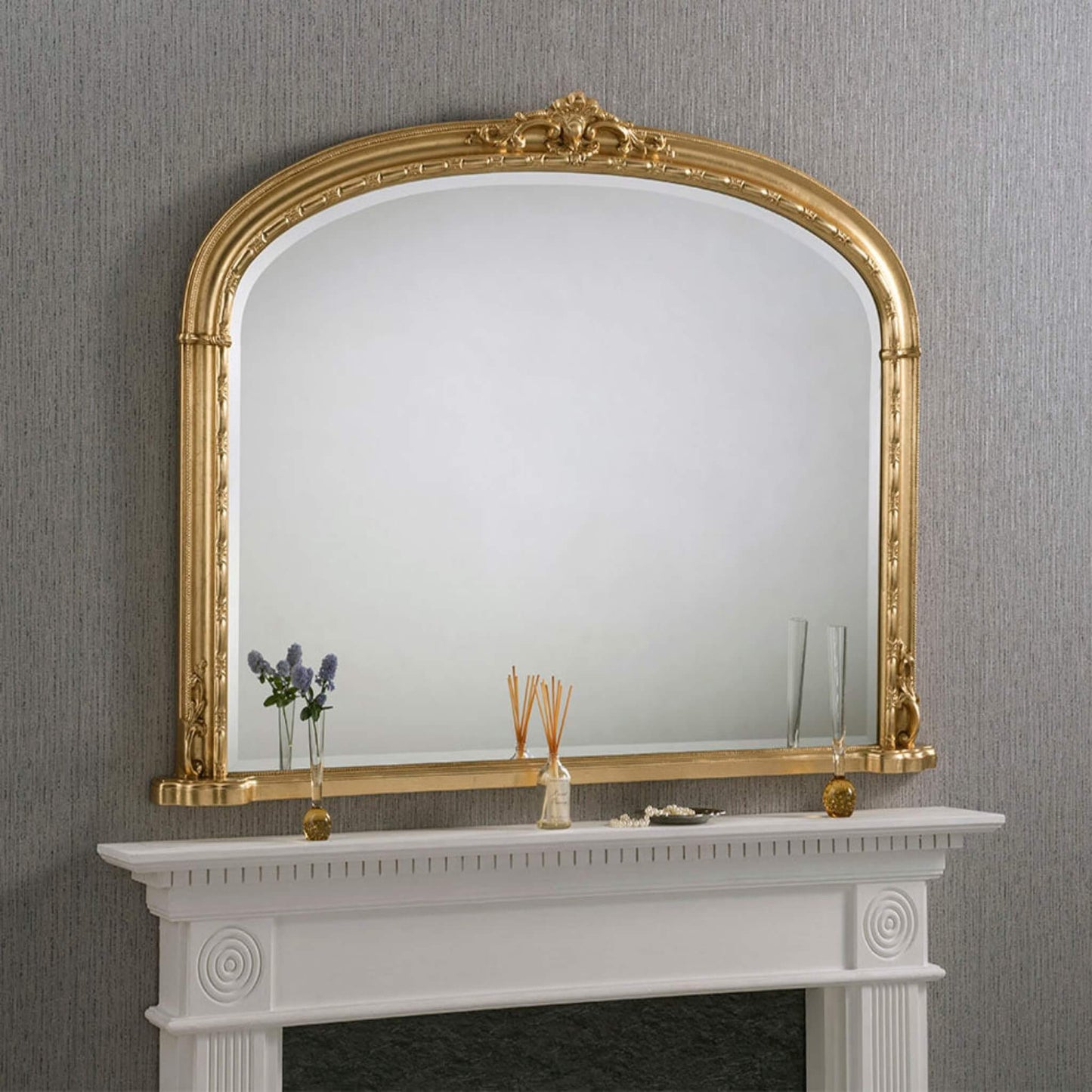 Windsor Over Mantle Mirror Gold